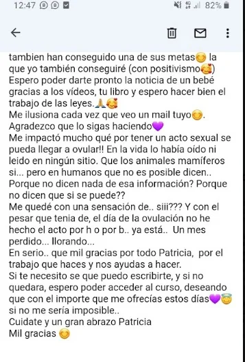 Positivo compartido por email