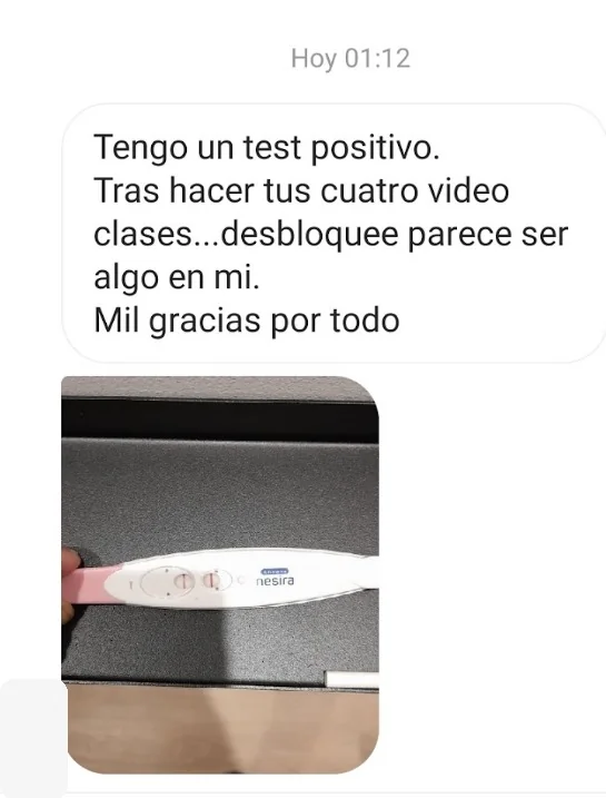 Test positivo compartido por chat