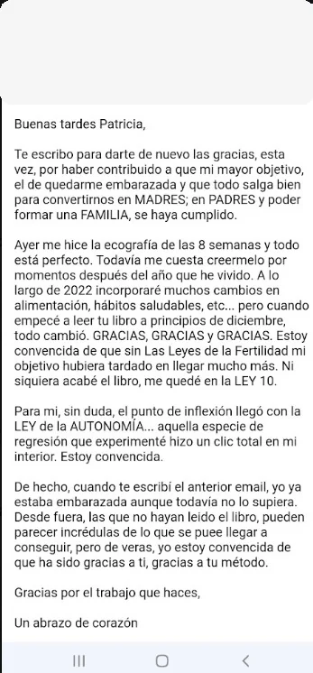 Embarazo compartido por email
