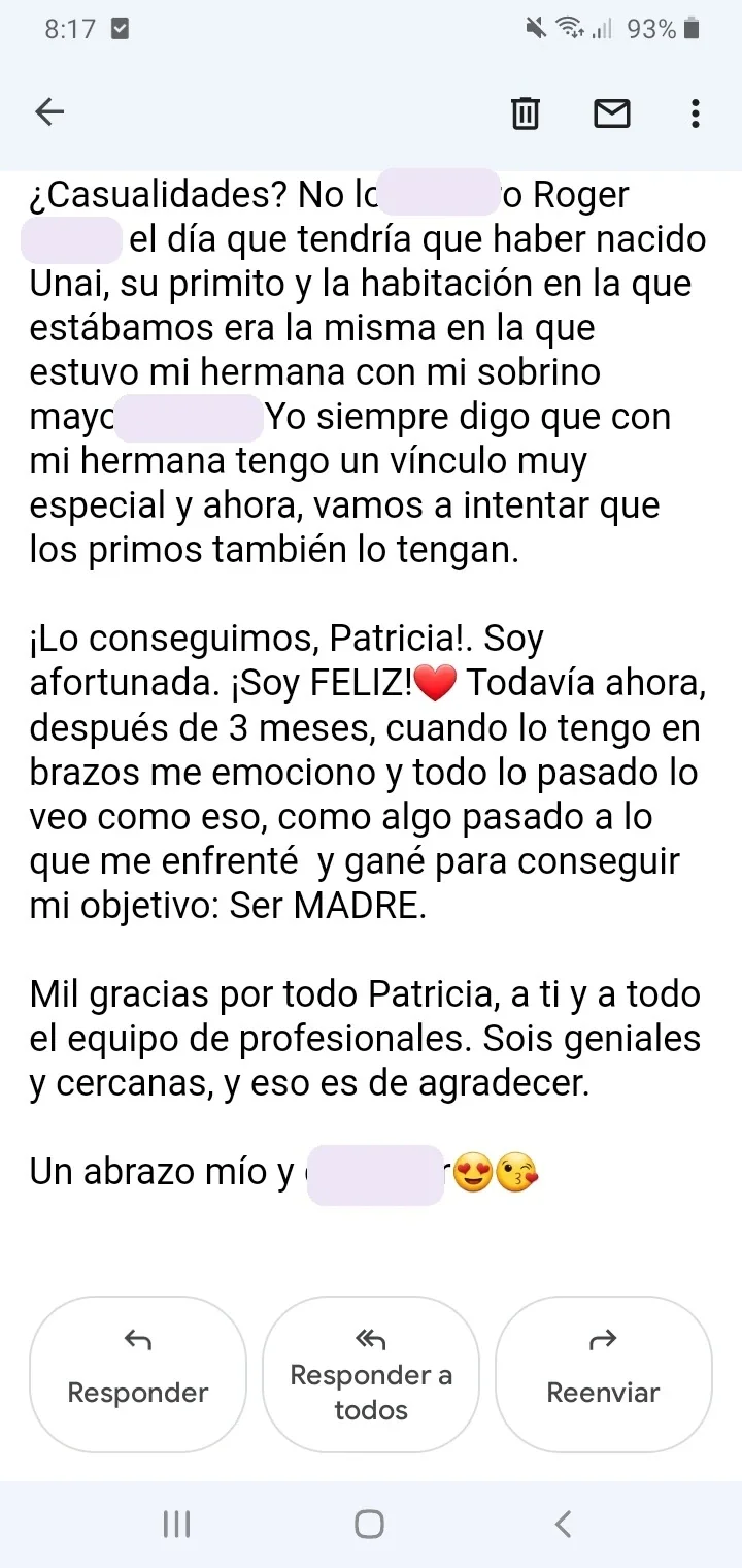 Nacimiento compartido por email