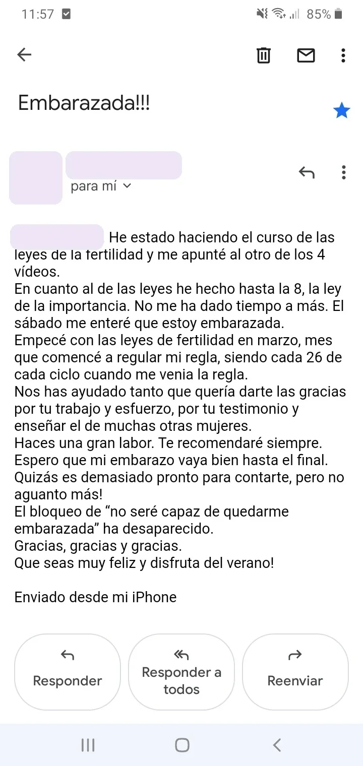 Positivo comunicado por email